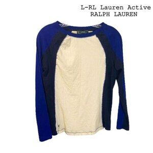 Ralph‎ Lauren Women's Long Sleeve Shirts Active Colorblock Long-Sleeve Shirt